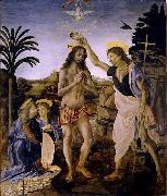 Andrea del Verrocchio The Baptism of Christ oil painting reproduction